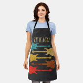 シカゴヴィンテージギターズコンサートフェスティバルお土産 エプロン (着用した状態)