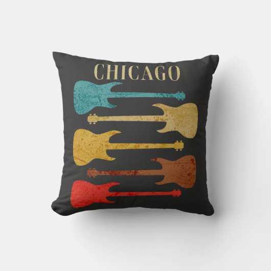 シカゴヴィンテージギターズコンサートフェスティバルお土産 クッション (正面)