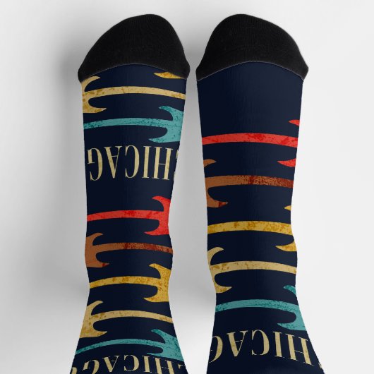 シカゴヴィンテージギターズコンサートフェスティバルお土産 ソックス (上部)