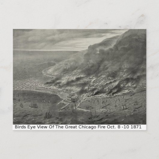 シカゴヴィンテージビュー、素晴らしザシカゴファイア ポストカード (正面)