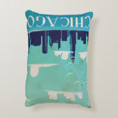 シカゴヴィンテージ旅行ポスター アクセントクッション (裏面(縦))