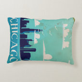 シカゴヴィンテージ旅行ポスター アクセントクッション (裏面)