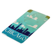 シカゴヴィンテージ旅行ポスター マグネット (左側)