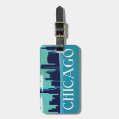 シカゴヴィンテージ旅行ポスター ラゲッジタグ (正面縦)