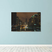 シカゴ上空の嵐 キャンバスプリント (インサイチュ (ウッドフロア))