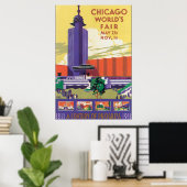 シカゴ世界博覧会のヴィンテージ旅行ポスター ポスター (ホームオフィス)