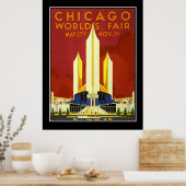 シカゴ世界博覧会のヴィンテージ旅行ポスター ポスター (キッチン)