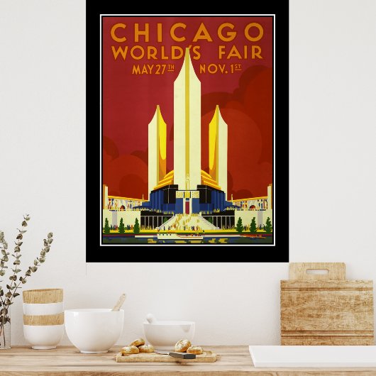 シカゴ世界博覧会のヴィンテージ旅行ポスター ポスター (キッチン)