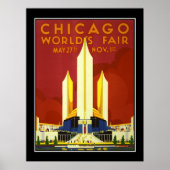 シカゴ世界博覧会のヴィンテージ旅行ポスター ポスター (正面)
