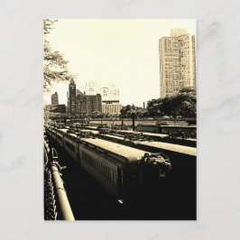 シカゴ中央鉄道駅 ICRR 1969 ポストカード