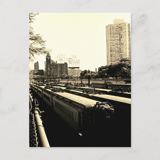 シカゴ中央鉄道駅 ICRR 1969 ポストカード (正面)