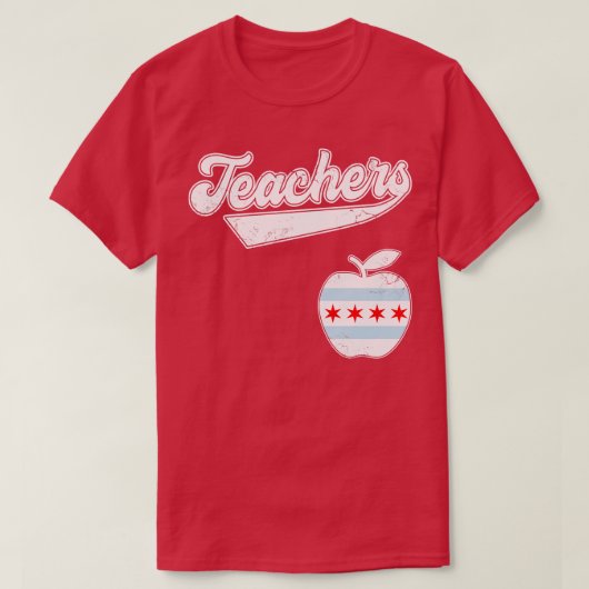 シカゴ先生基金Edのために未来の赤 Tシャツ (デザイン正面)