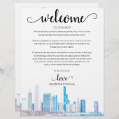 シカゴ冬のウェディングウィークエンドウェルカム旅程 (正面/裏面)