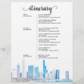 シカゴ冬のウェディングウィークエンドウェルカム旅程 (裏面)