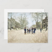 シカゴ冬季リンカーンパーク1897子供の色 ポストカード (正面/裏面)