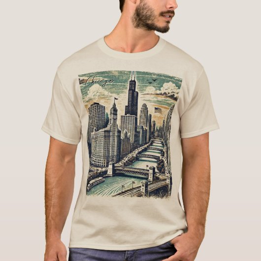 シカゴ動揺してグランジ川 Tシャツ (正面)