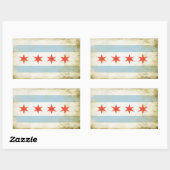 シカゴ動揺して旗P付き長方形シール 長方形シール (シート)