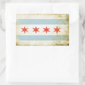 シカゴ動揺して旗P付き長方形シール 長方形シール (バッグ)