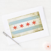 シカゴ動揺して旗P付き長方形シール 長方形シール (封筒)