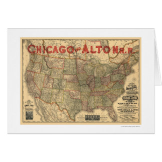 シカゴ及びAltonの鉄道地図1883年