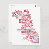 シカゴ周辺地図 ポストカード (正面/裏面)