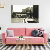 シカゴ商品マートトロリートレインウォーター色 キャンバスプリント (インサイチュ (リビング))