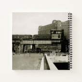 シカゴ商品マートトロリートレインウォーター色 ノートブック (裏面)