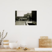 シカゴ商品マートトロリートレインウォーター色 ポスター (キッチン)