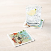 シカゴ図解入りの、写真付きの地図紙コースター スクエアペーパーコースター (インサイチュ)