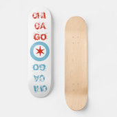 シカゴ国旗のスケートボード スケートボード (正面)