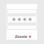 シカゴ国旗のノワール シール (シート)