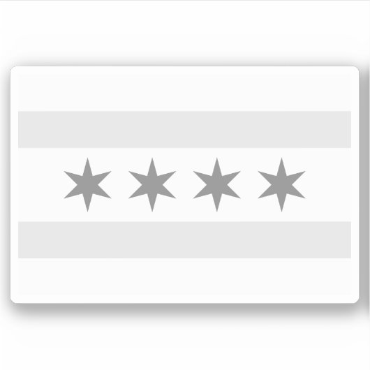 シカゴ国旗のノワール シール (正面)