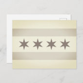 シカゴ国旗のノワール ポストカード (正面/裏面)