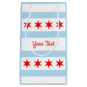 シカゴ国旗の抱き枕 スモールペーパーバッグ (正面)