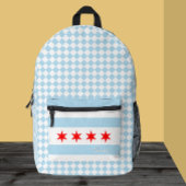 シカゴ国旗の色 プリントバックパック