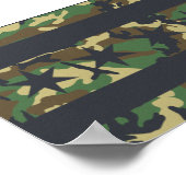 シカゴ国旗の迷彩柄デザインポスター ポスター (角)