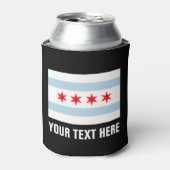 シカゴ国旗はクーラー可能 |ビールカスタムホルダー 缶クーラー (缶正面)