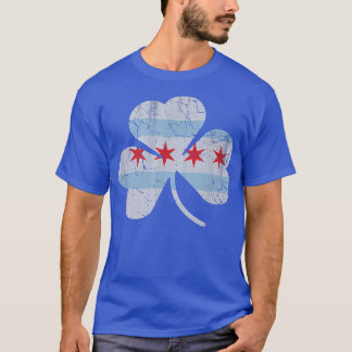 シカゴ国旗シャムロックアイルランドSt patricks dayカップル Tシャツ
