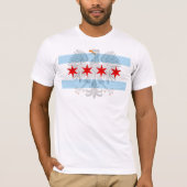 シカゴ国旗ポーランドイーグル Tシャツ (正面)