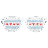 シカゴ国旗、イリノイ州レトロサングラス レトロサングラス (正面)
