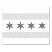 シカゴ国旗 ラバースタンプ (インプリント)