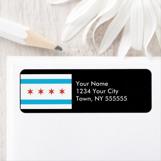 シカゴ国旗 ラベル (インサイチュ)