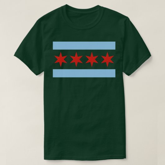 シカゴ国旗City Of Chicago Tシャツ4 Tシャツ (デザイン正面)