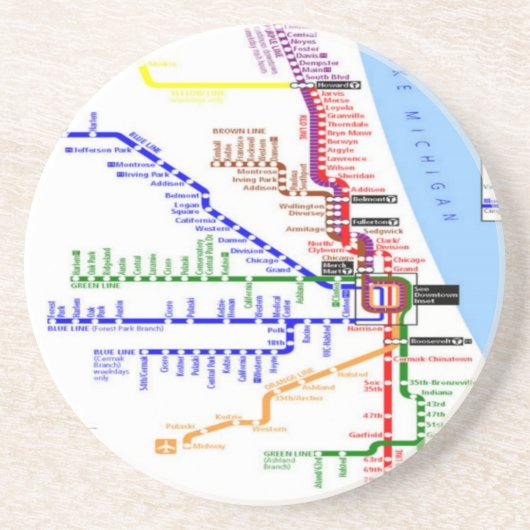 シカゴ地下鉄コースター コースター (正面)