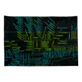 シカゴ地下鉄ヴィンテージシステムマップルートNEON 枕カバー (裏面-右)