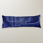 シカゴ地下鉄ヴィンテージ系統地図ルート ボディピロー (裏面)