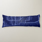 シカゴ地下鉄ヴィンテージ系統地図ルート ボディピロー (正面)