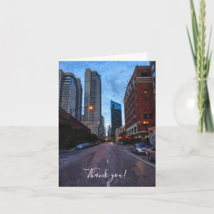 シカゴ夕べドライブサンキューカード サンキューカード