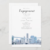シカゴ婚約パーティ招待状 招待状 (正面/裏面)
