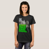 シカゴ川染めグリーン伝統St patricks day Tシャツ (正面フル)
